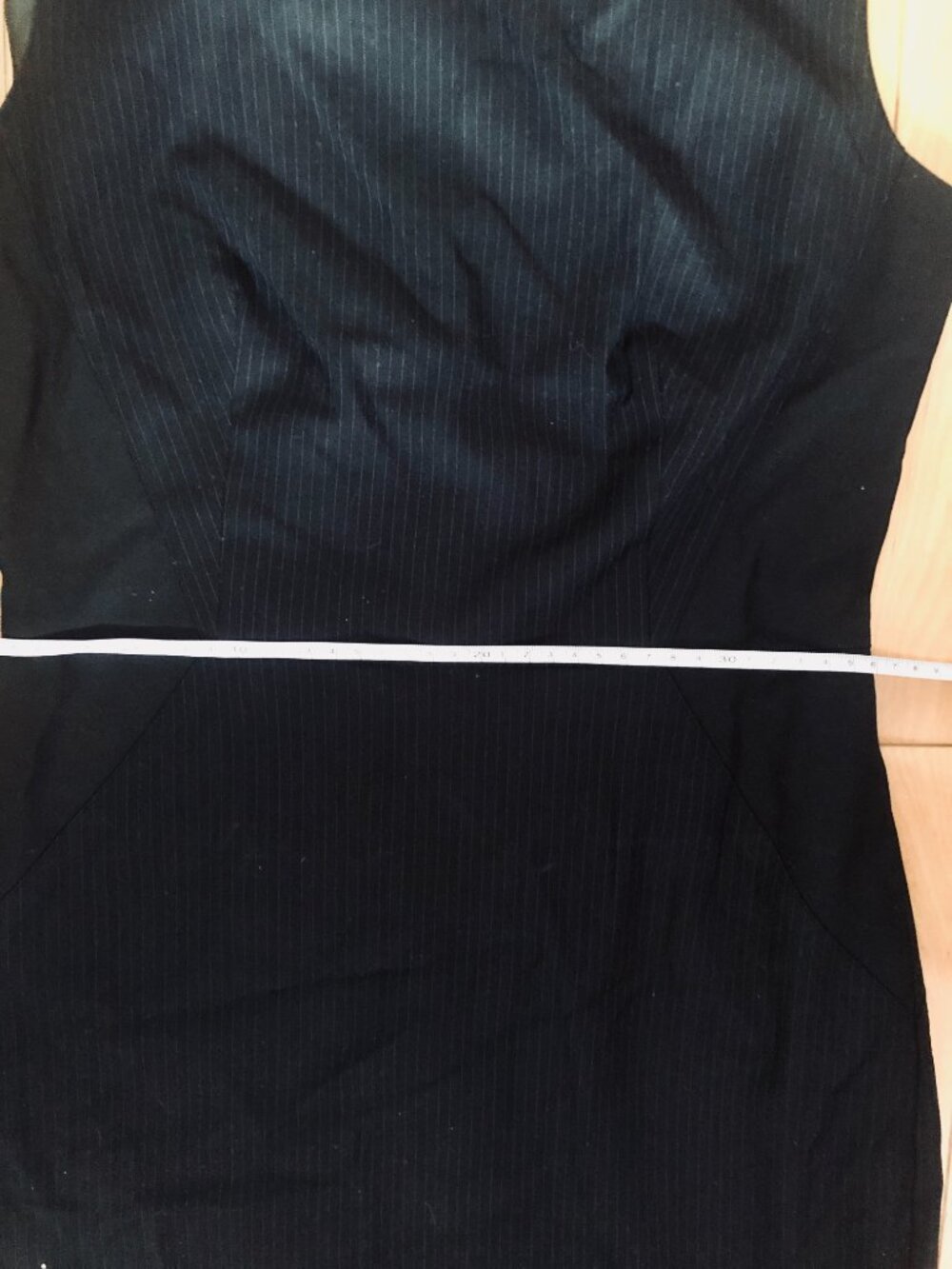 NWT Mexx Metropolitan Black Pinstripe Sheath Dress Size 34 Fitted Stretch Office - Picture 13 of 16